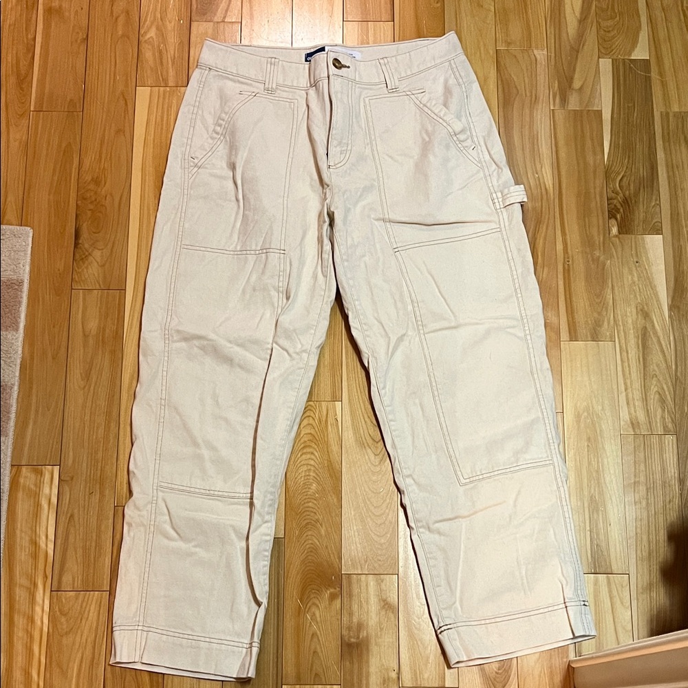 Women’s Cream Cargo Jeans
